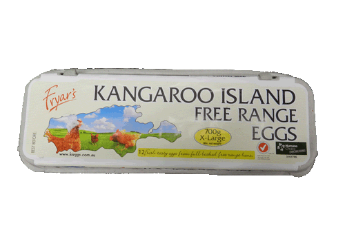 Free Range 700gm Eggs - Kangaroo Island (Pack of 12)